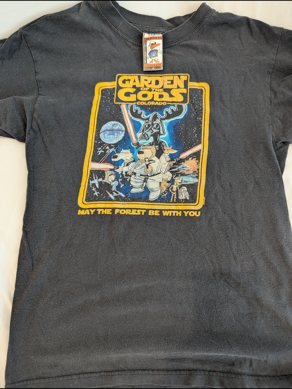 Garden of the Gods Colorado Star Wars Parody Tee in Black & Yellow